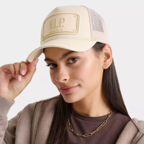NWT John Hatter & Co VIP Trucker Hat Cap Ivory/Cream Adjustable Unisex Streetwea main image 8